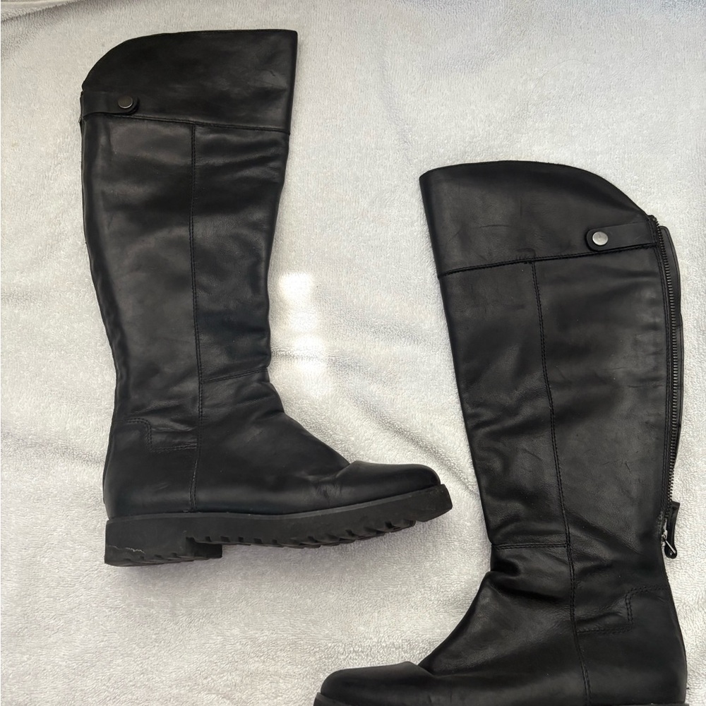 Franco Sarto Black Leather Boots